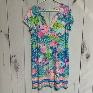 Lilly Pulitzer Sophiletta Dress Large Fished My Wish UPF 50+ NWT